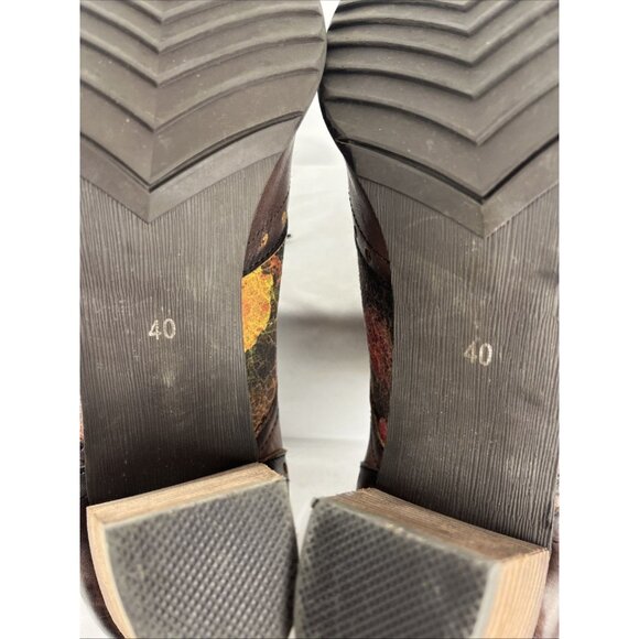 Spring Step L'Artiste Brown Marivel Leather Block Heel Shoes Womens EU Size 40 - Picture 9 of 11